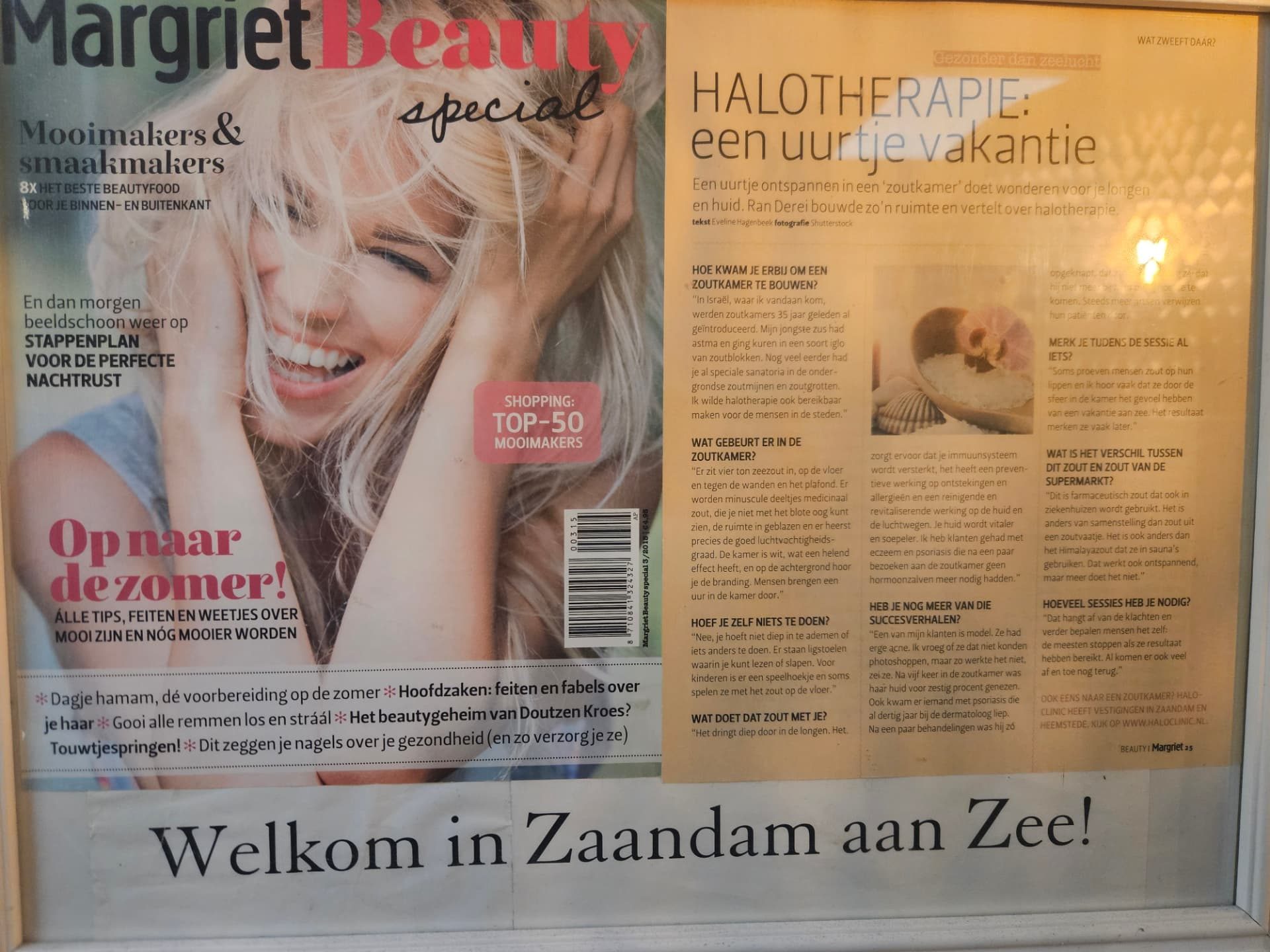 Margriet Beauty artikel over HaloClinic: Halotherapie een uurtje vakantie